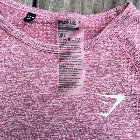 Gymshark Like-New Vital Seamless Crop Top Dusky Pink Marl Size Small - Picture 3 of 4